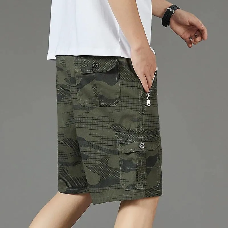 2023 Men Summer Camouflage Cargo Shorts Men Fashion 100% Cotton Casual Shorts Men Outwear Bermuda Breathable Joggers Shorts Male