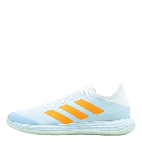 Adidas Adizero Fastcourt Handball Shoes Sky Tint / Cloud White / Signal Orange