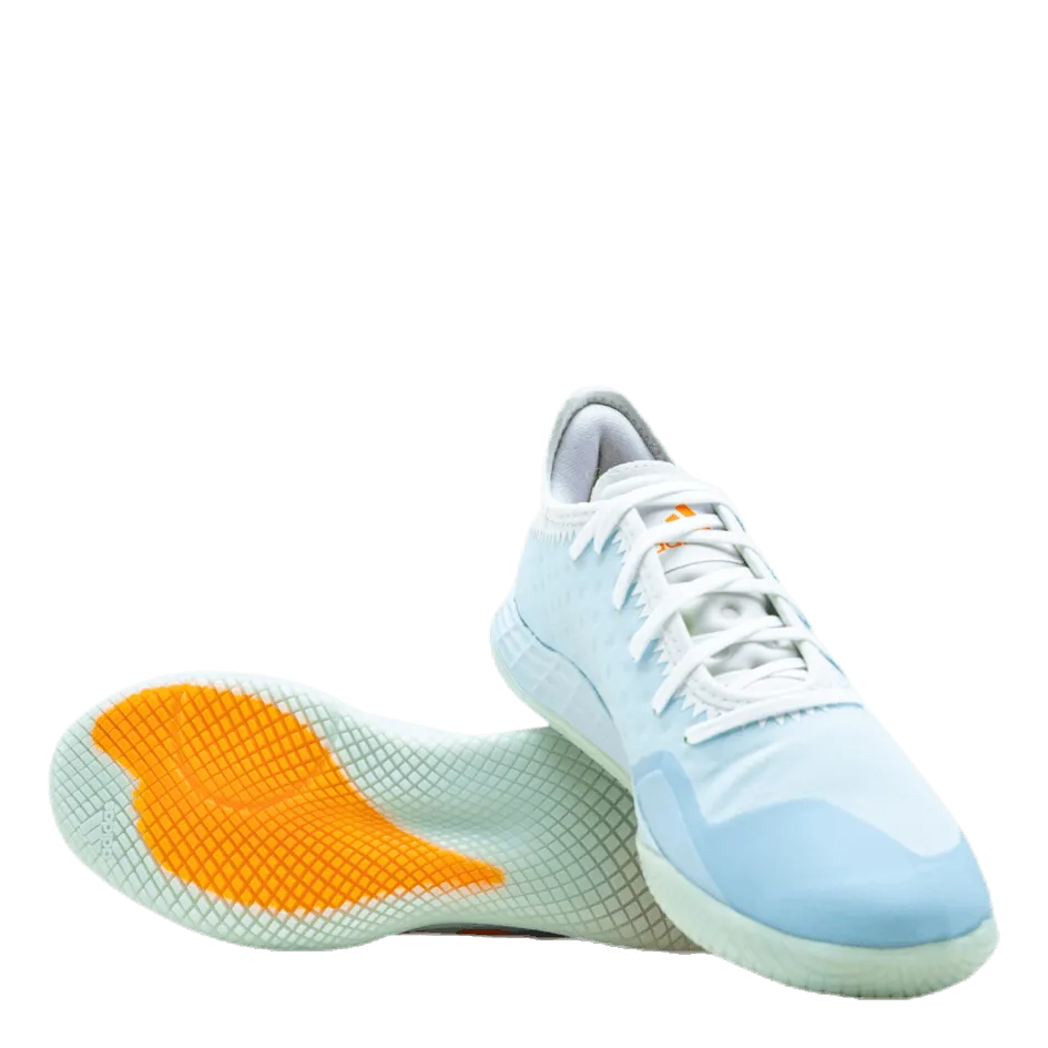 Adidas Adizero Fastcourt Handball Shoes Sky Tint / Cloud White / Signal Orange