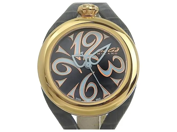 Autre Marque Reloj Gaga Milano Flat 42 6071 Castaño Dorado 