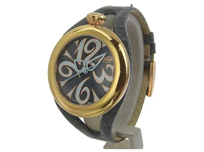 Autre Marque Reloj Gaga Milano Flat 42 6071 Castaño Dorado 