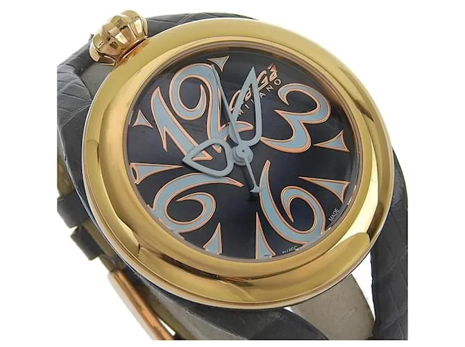 Autre Marque Reloj Gaga Milano Flat 42 6071 Castaño Dorado 