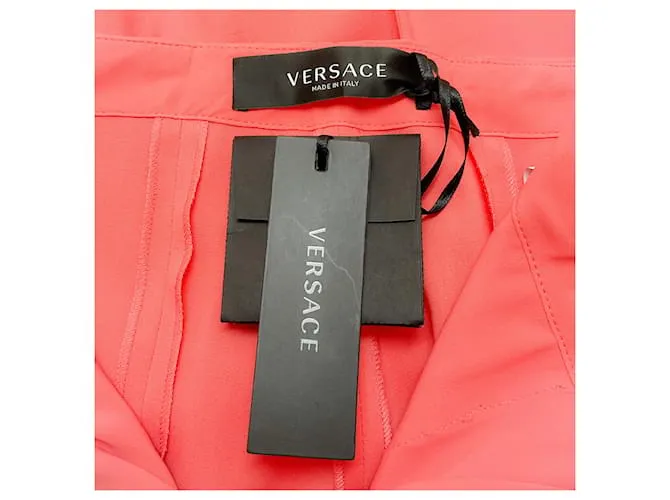 Autre Marque Versace Pantalones Medusa De Lana Coral Rosa 