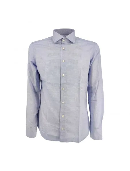 BASTONCINO Camisa Simo Hombre Light Blue/White