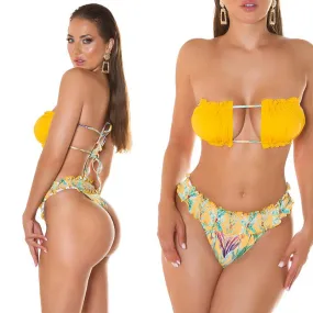 Bikini estampado floral Amarillo