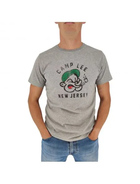 BL'KER Camiseta Camp Lee Hombre Grigio Melange