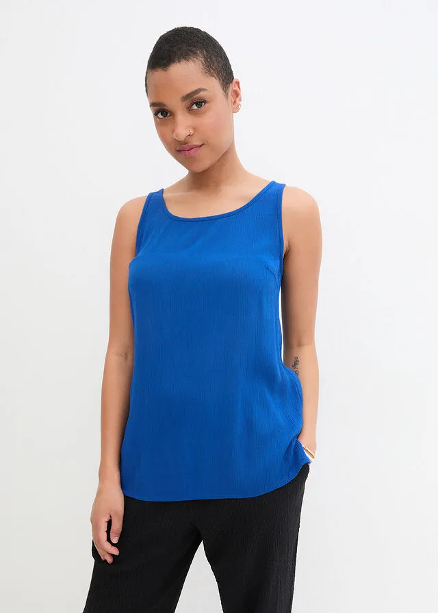 Blusa arrugada con detalle en la espalda Azur