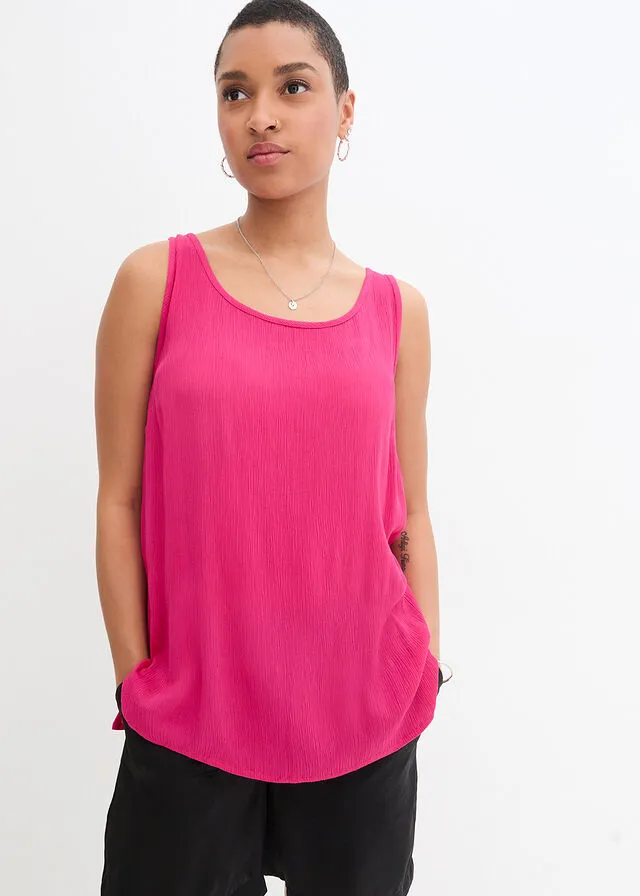 Blusa arrugada con detalle en la espalda Pink lady