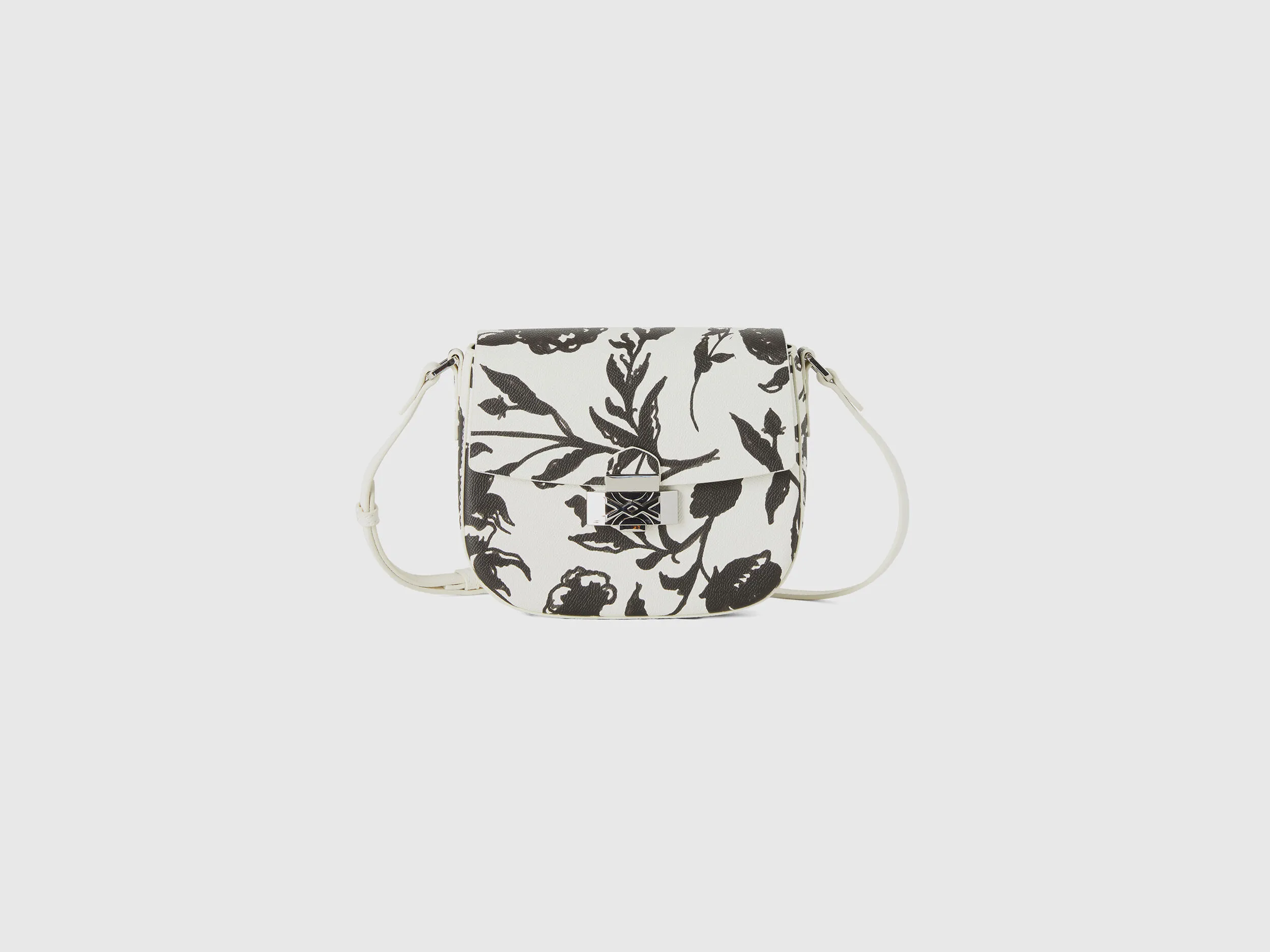 Bolso blanco con estampado floral