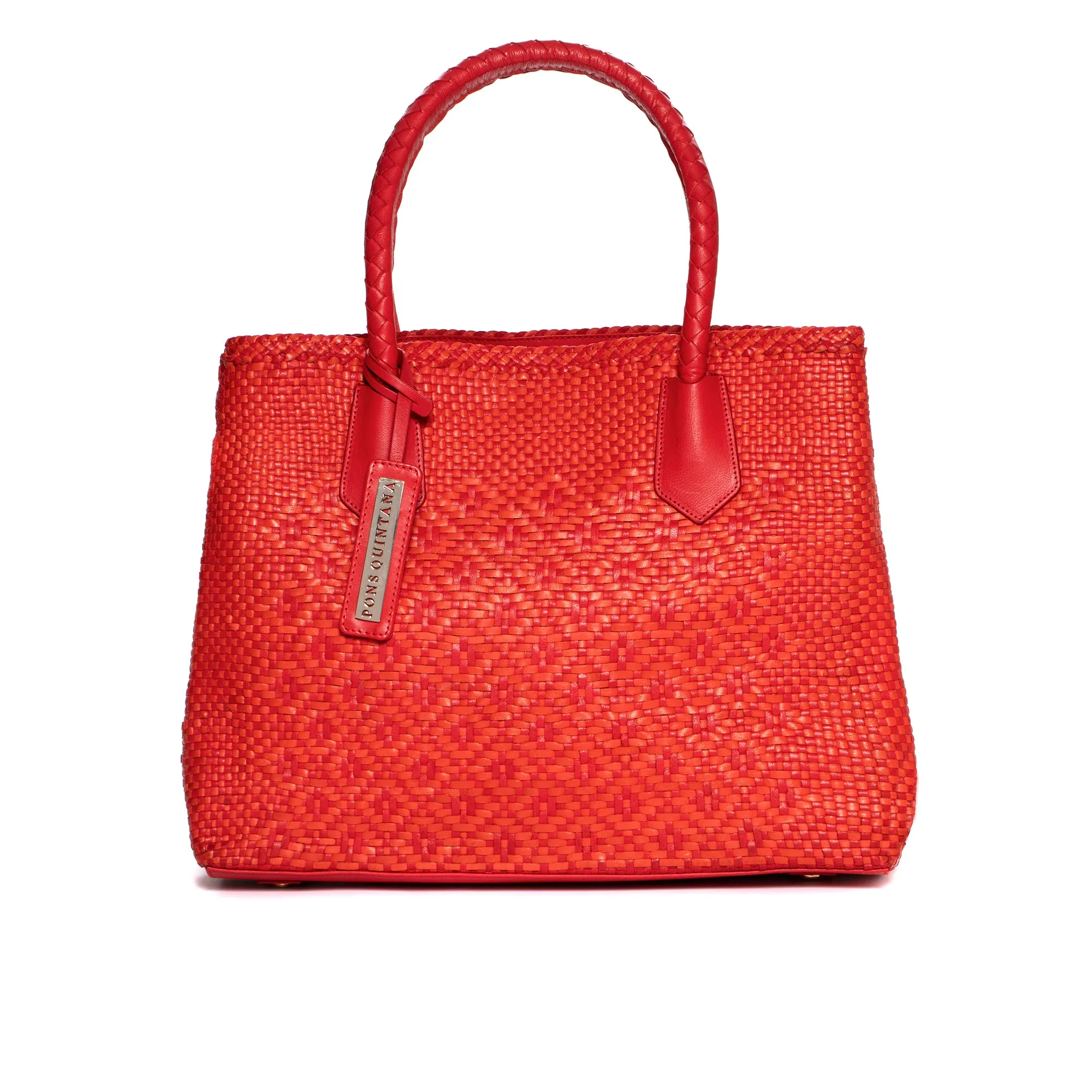 BOLSO SHOPPER V100 CEREZA & MANDARINA