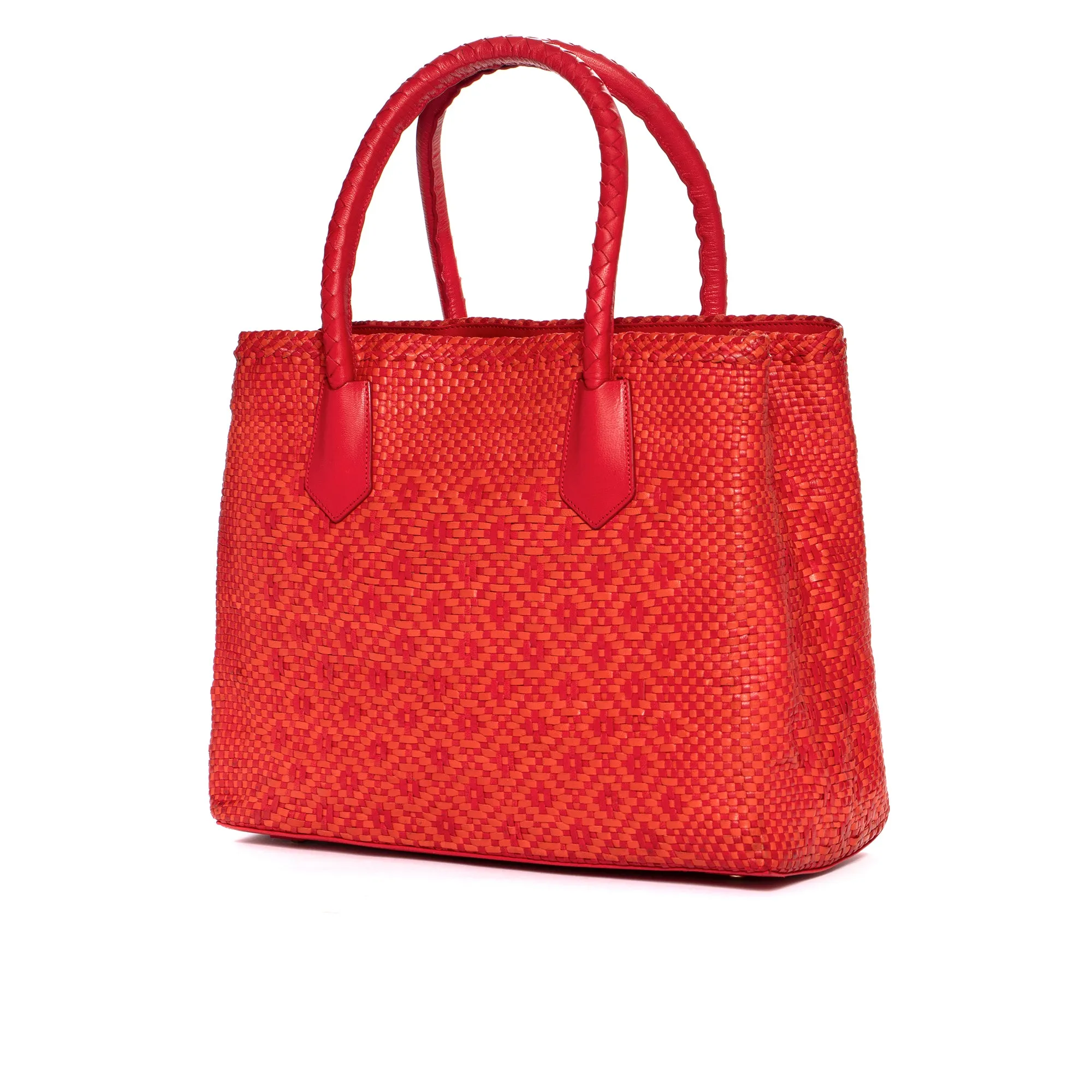 BOLSO SHOPPER V100 CEREZA & MANDARINA