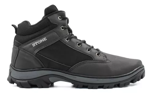 Bota Trekking Borcego Talle Especial Impermeable Stone 4106