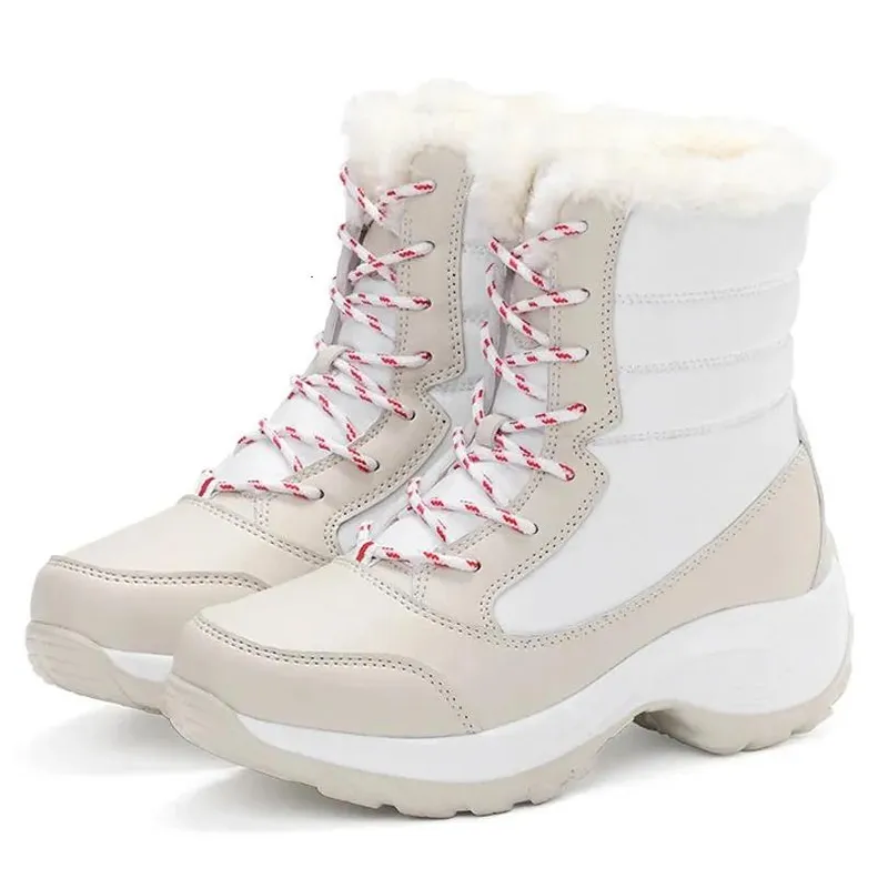 Botas Invierno al aire libre Nieve cálida Plataforma gruesa de espesor y anti -Slip Womens