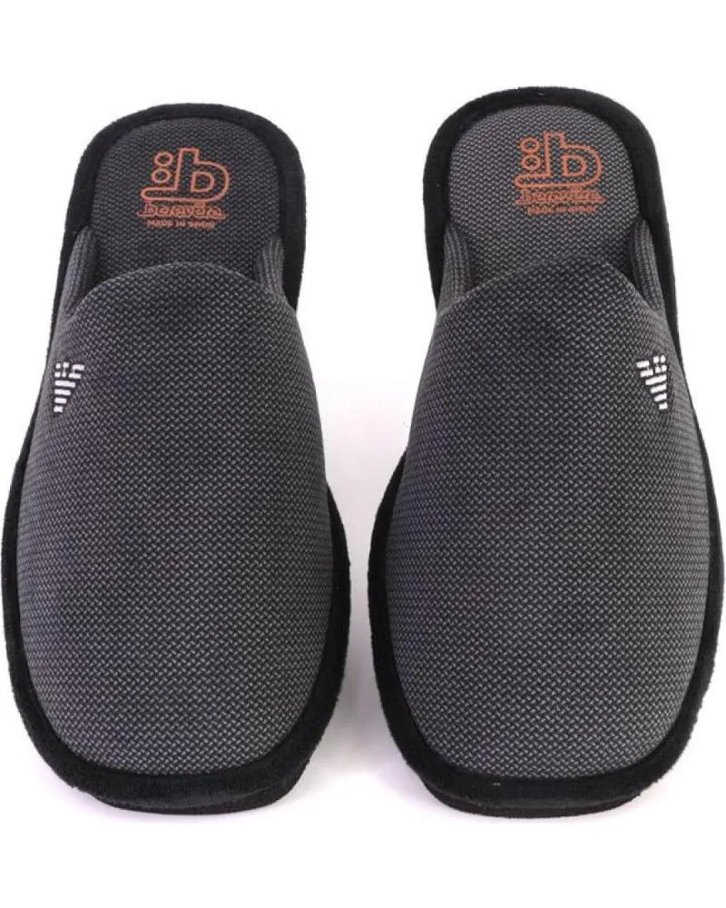 Calzado de casa BEREVERE  de Hombre 3711 ZAPATILLAS DE CASA DE HOMBRE  NEGRO