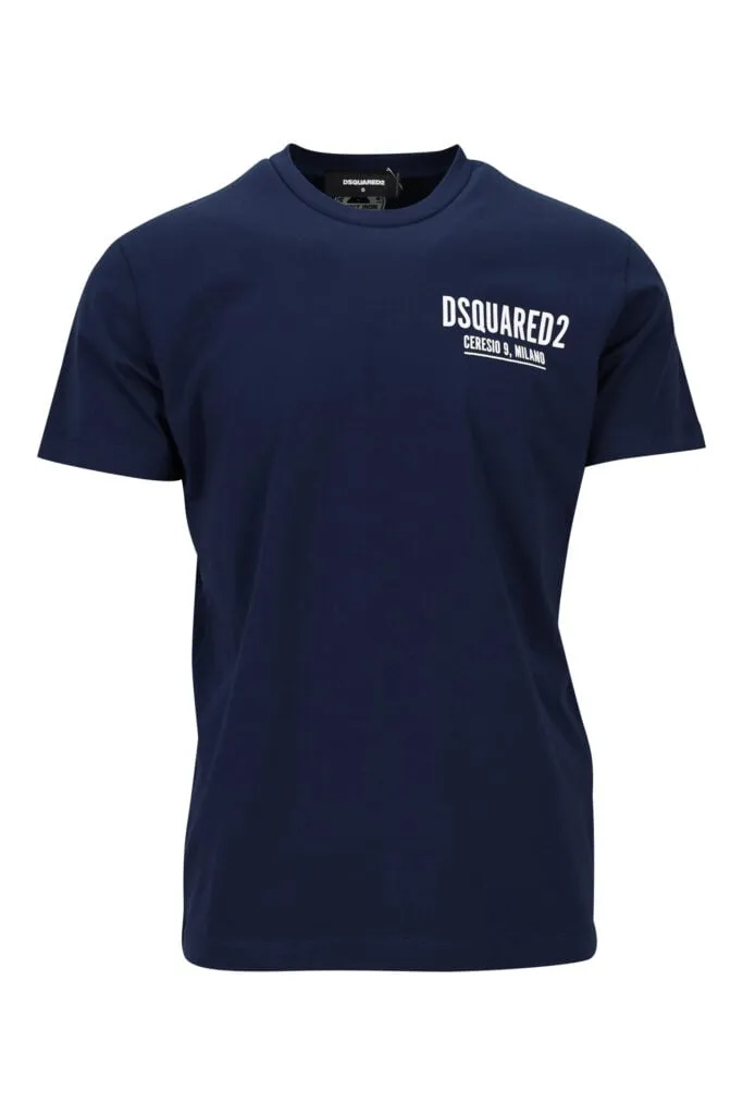 Camiseta azul oscura con minilogo 