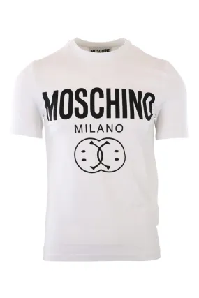 Camiseta blanca con logo milano smiley