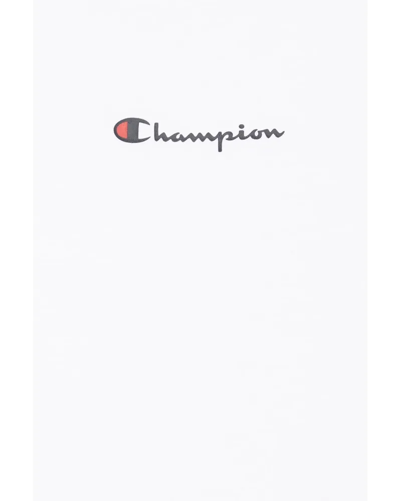 Camiseta champion blanca legacy big printed logo tee