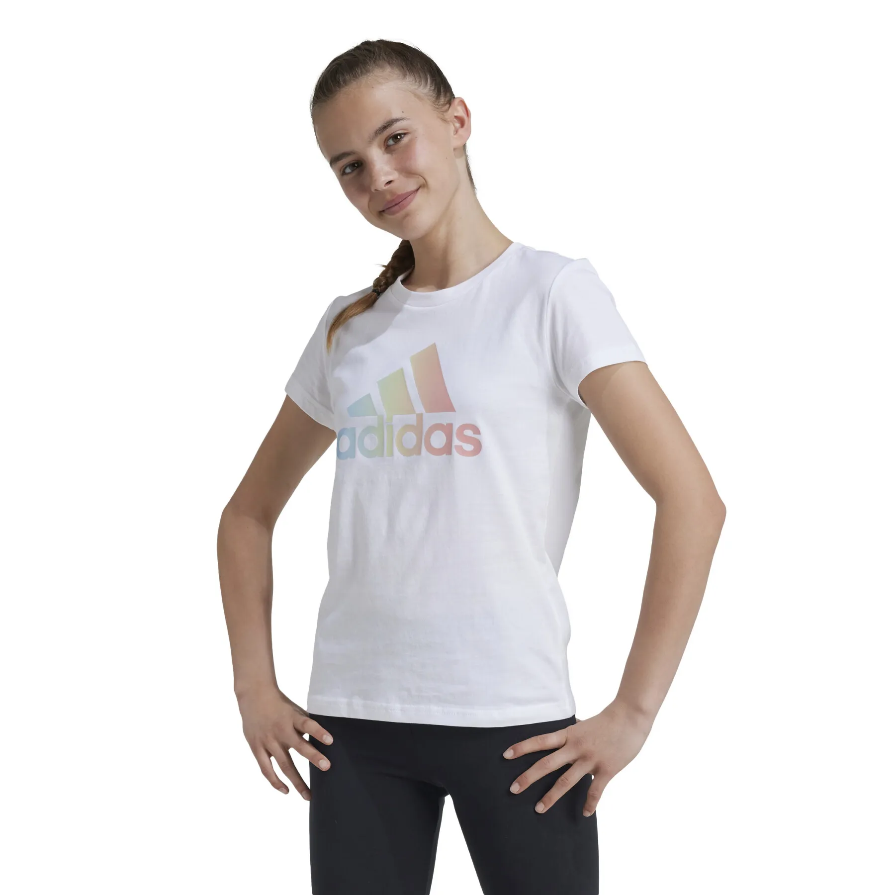 Camiseta de chica adidas Metallic Print