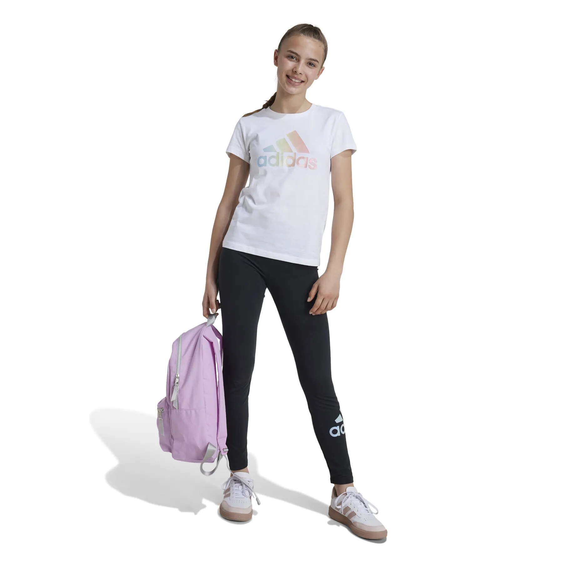 Camiseta de chica adidas Metallic Print