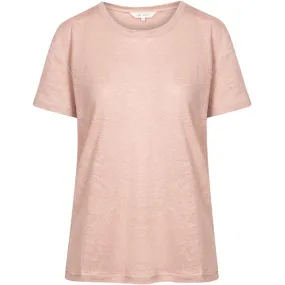 CAMISETA MANGA CORTA LINO RECTA ROSA