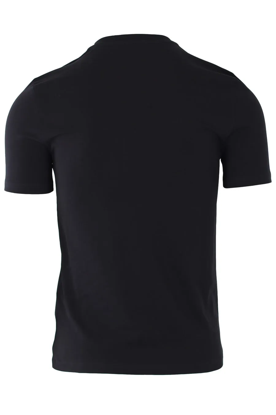 Camiseta negra con logo milano pequeño 