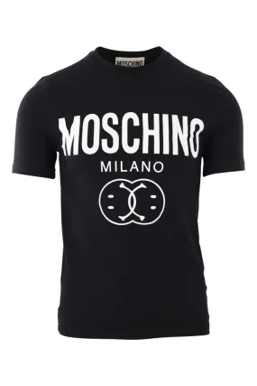 Camiseta negra con logo milano smiley