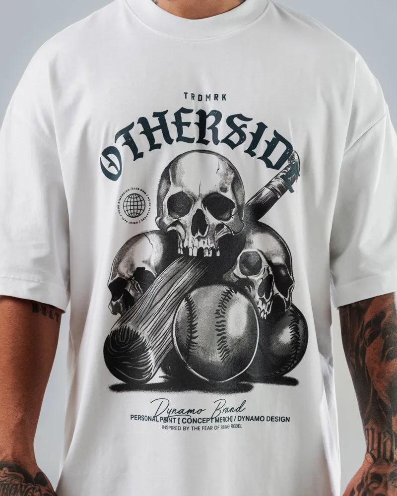 Camiseta Para Hombre Oversize Blanca Otherside