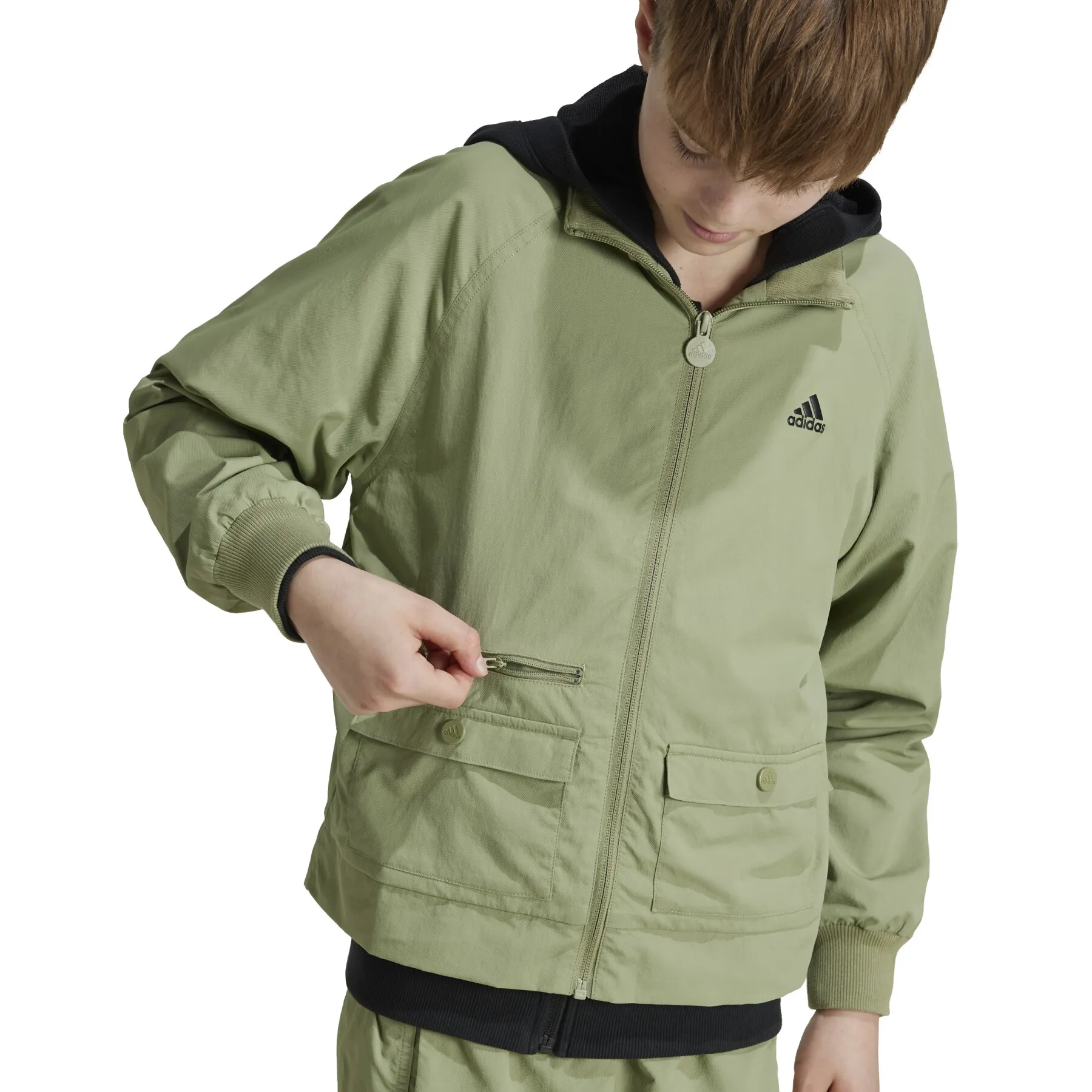 Chaqueta con bolsillo cargo para niños adidas Street Jam