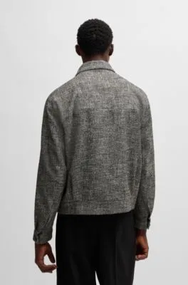 Chaqueta de corte moderno en tweed de mouliné