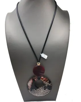 COLLARES DE COLGANTE ANARANJADO EFECTO PIEL DE SERPIENTE