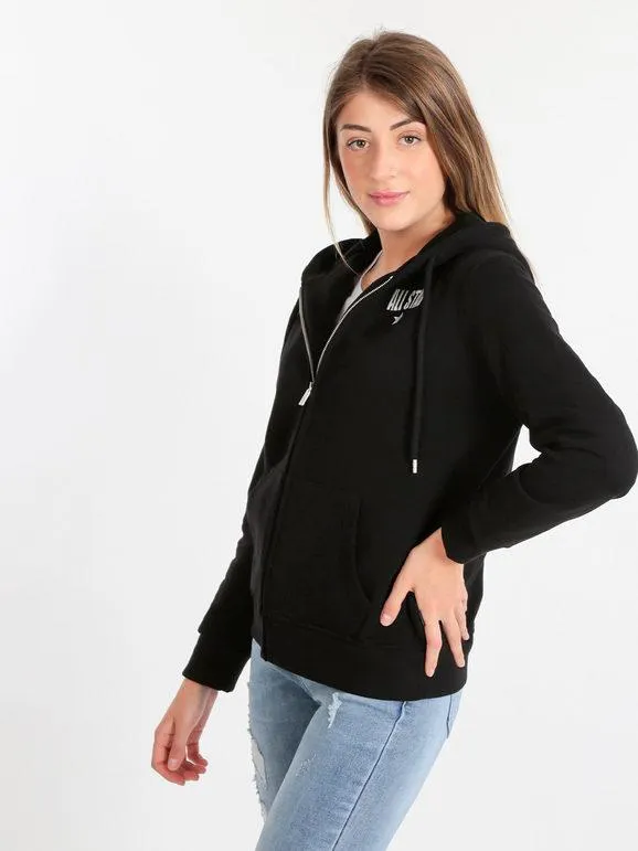 Converse Sudadera de mujer All Star con cremallera y capucha