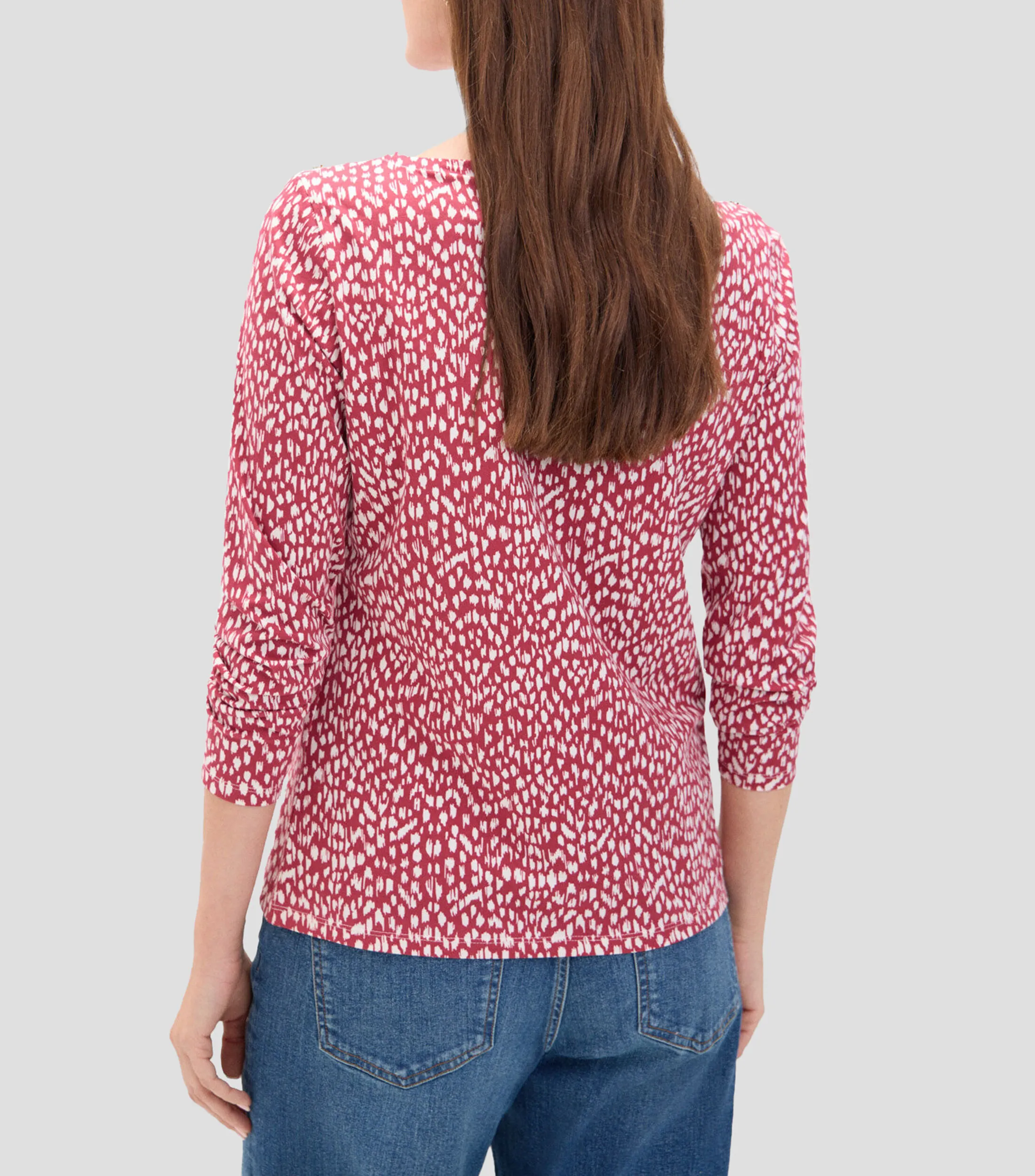 Cortefiel Blusa estampada manga francesa Mujer