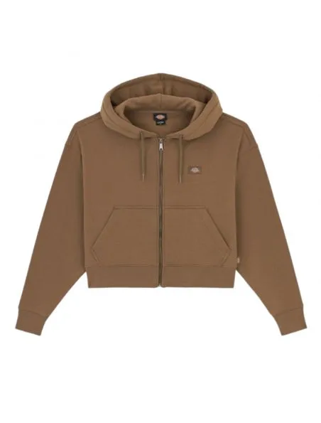 DICKIES Sudadera Oakport Zip Mujer Brown