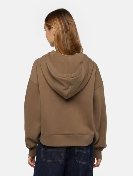 DICKIES Sudadera Oakport Zip Mujer Brown