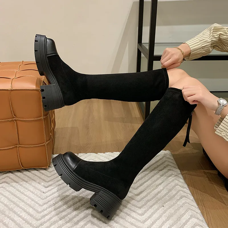 Diseñador para mujeres sobre la rodilla Matrata negra de invierno Martin Ultra Mini Tiburones botas botas de moda nuevos tacones