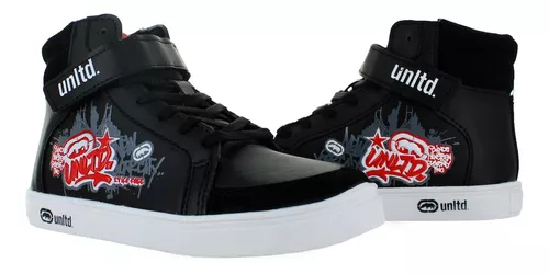 Ecko Tenis Bota Urbano Moda Confort Tactopiel Negro Niño 828