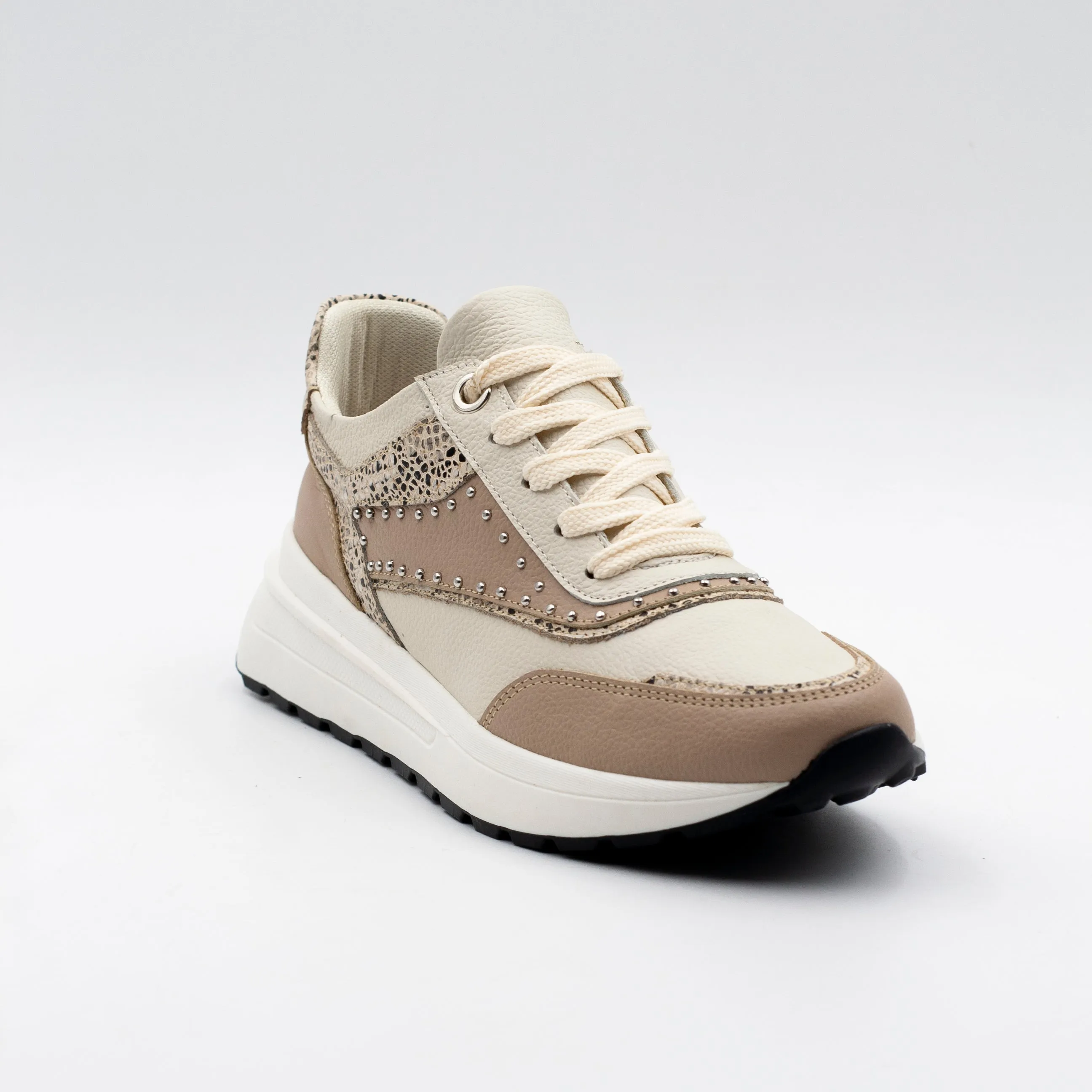 EXS Zapatilla mujer con cordon color taupe