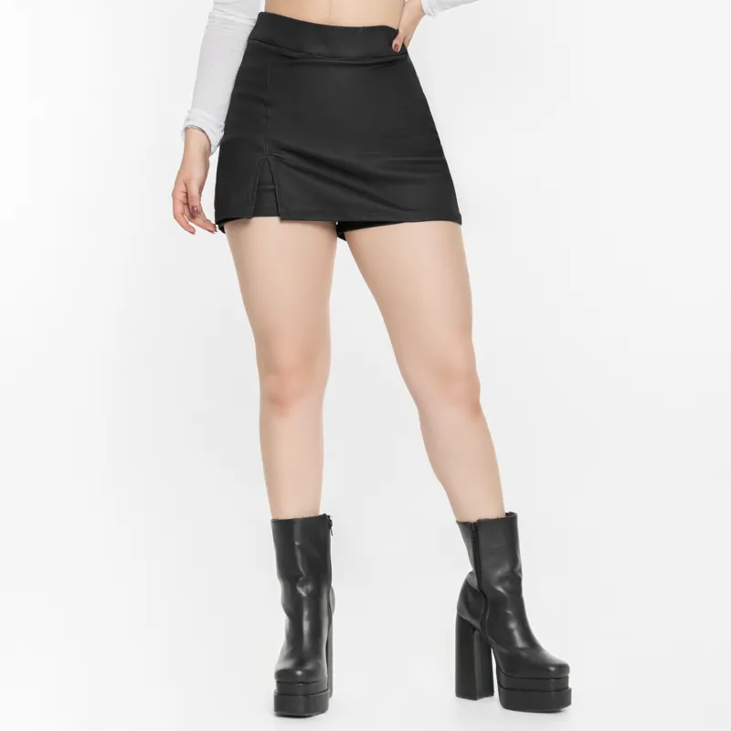 Falda Short Efecto Piel – Moon