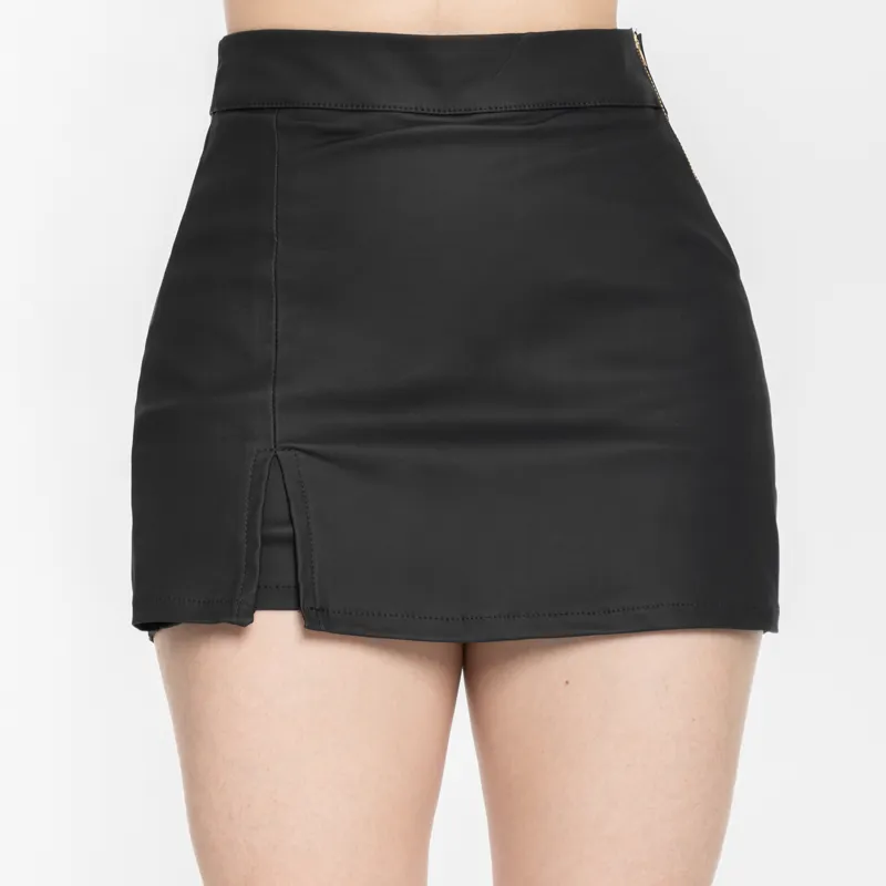 Falda Short Efecto Piel – Moon