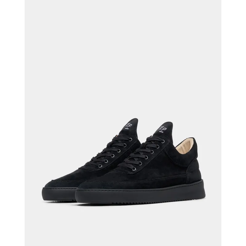 FILLING PIECES LOW TOP SUEDE ALL BLACK