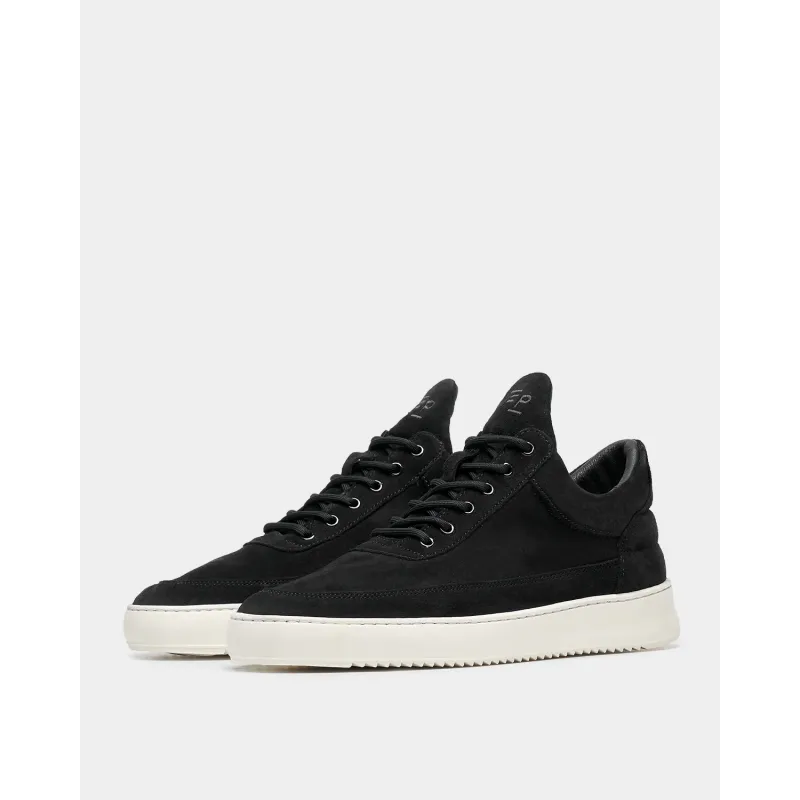 FILLING PIECES LOW TOP SUEDE ORGANIC BLACK