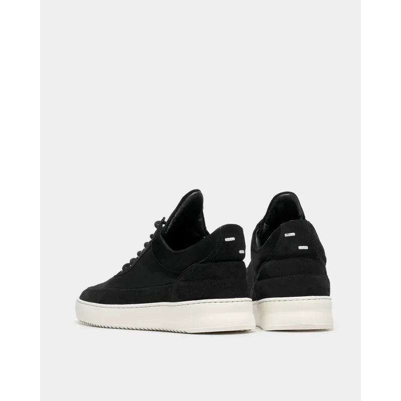 FILLING PIECES LOW TOP SUEDE ORGANIC BLACK