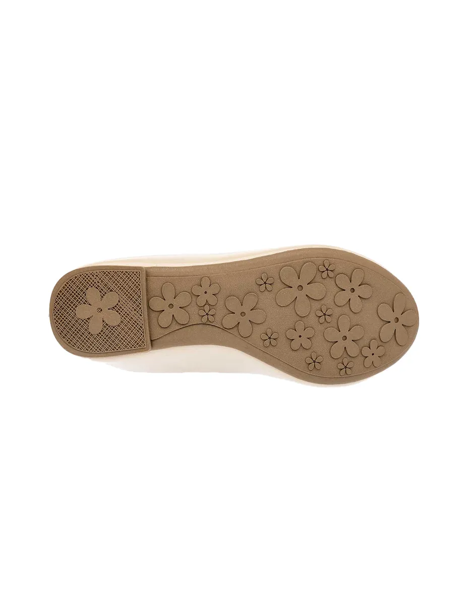 Flats clásicas Exterior Sintético Color Beige Para Mujer De RBBASICS