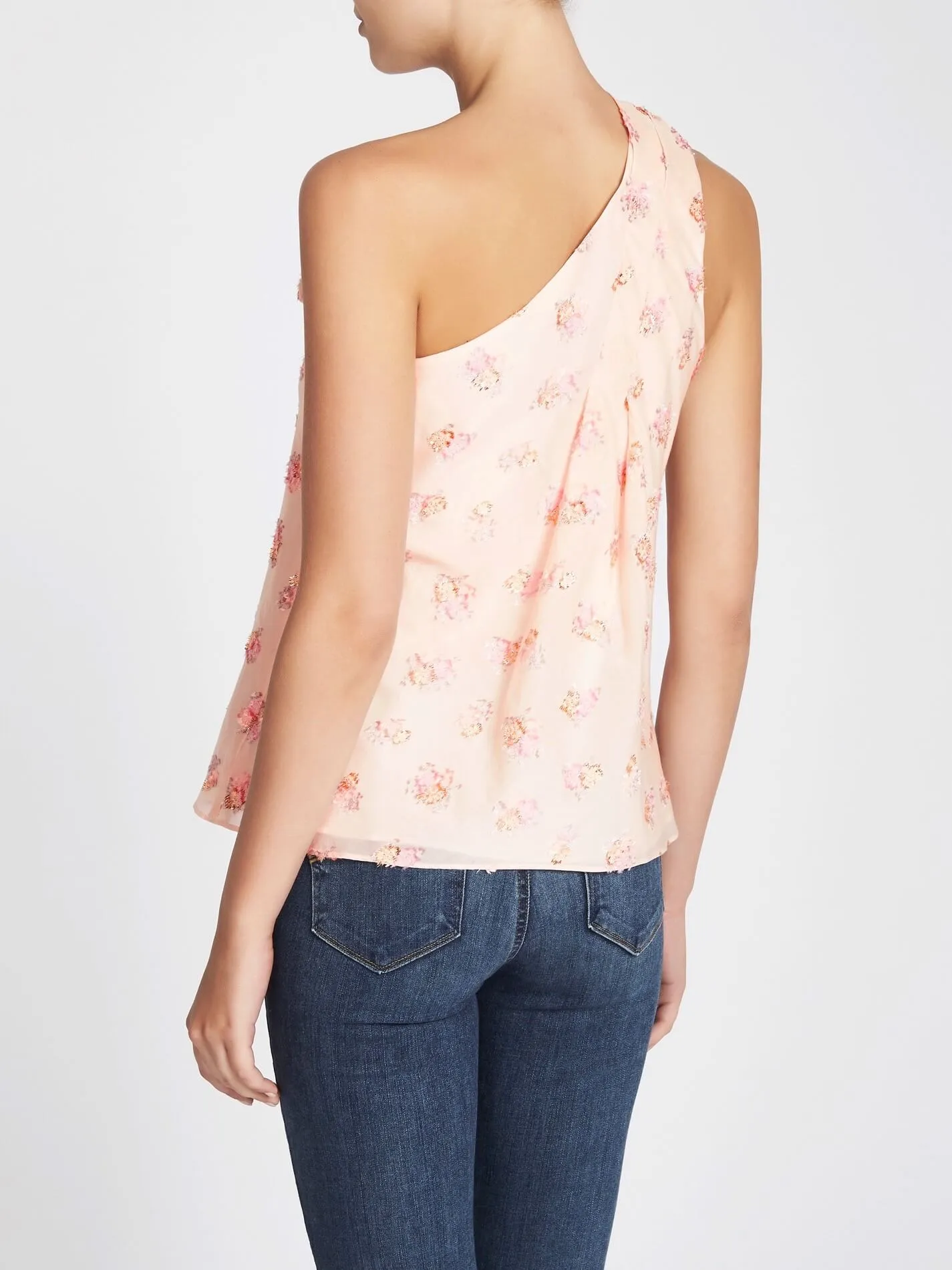 Floral Jacquard Bow Top