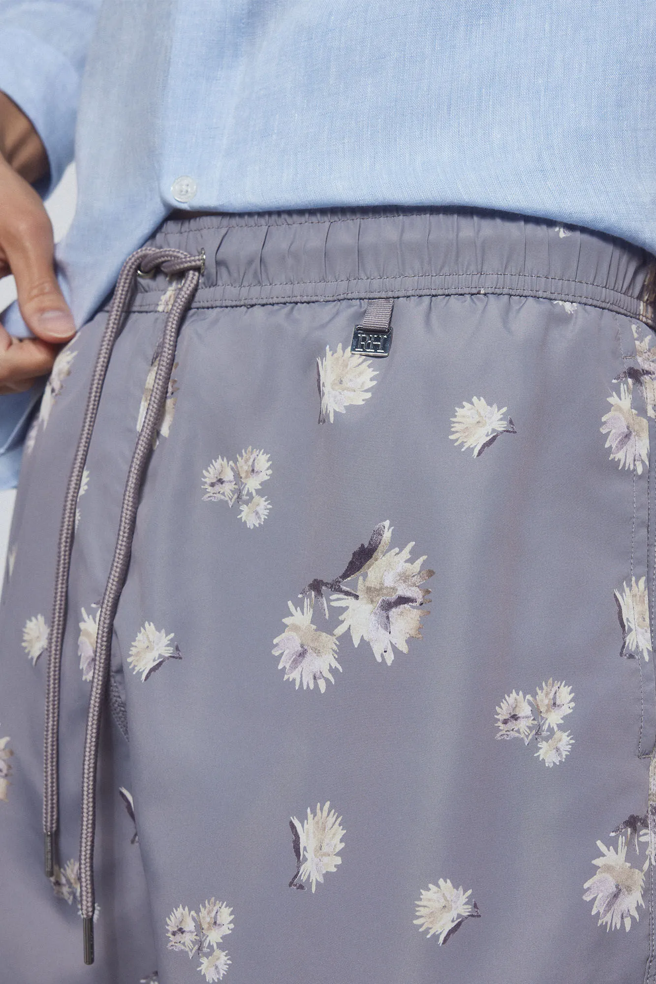 Floral microprint swim shorts