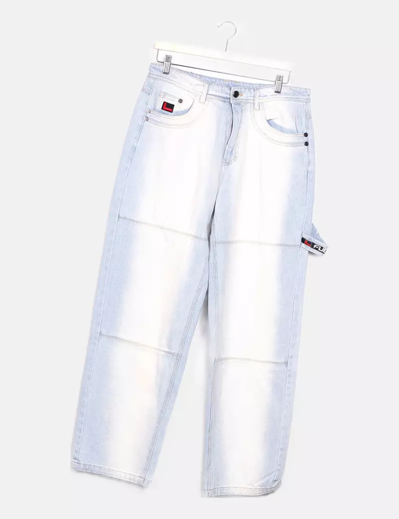 Fubu Jeans denim azul efecto desgastado