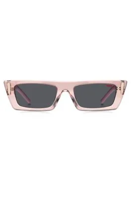 Gafas de sol de acetato rosa con monograma en 3D