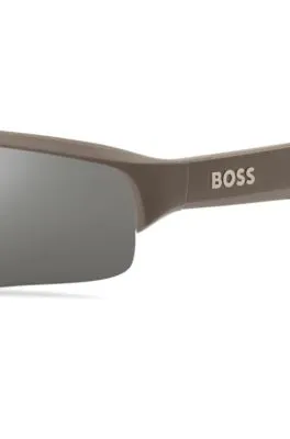 Gafas de sol de espejo BOSS x Perfect Moment para todos los géneros con patillas de la marca