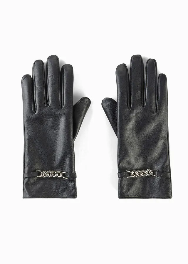 Guantes Negro-plata