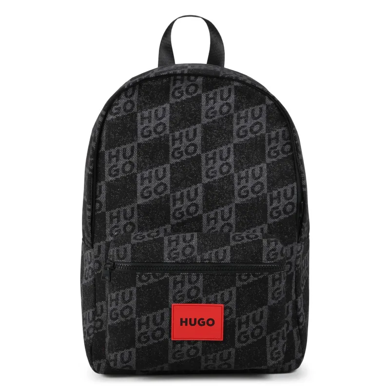 HUGO Mochila estampada de sarga